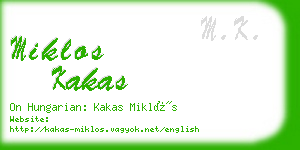 miklos kakas business card
